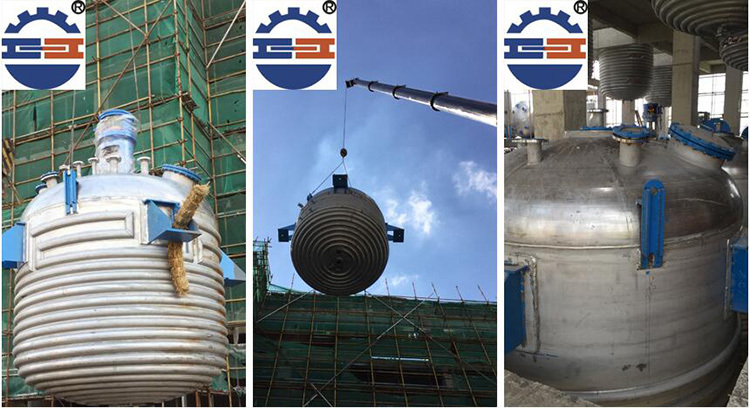 不銹鋼外盤管反應(yīng)釜安裝圖 不銹鋼外盤管反應(yīng)釜安裝圖